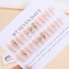 imageBABALAL Long Nails Press on Square Fake Nails Mint Green Summer Glue ons Nails French Tip Luxury Butterfly Flower Charm Design Acrylic Nails 24Pcs Squoval Full Cover Coquette False NailsANc113