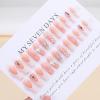 imageBABALAL Long Nails Press on Square Fake Nails Mint Green Summer Glue ons Nails French Tip Luxury Butterfly Flower Charm Design Acrylic Nails 24Pcs Squoval Full Cover Coquette False NailsANc120