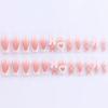 imageBABALAL Long Nails Press on Square Fake Nails Mint Green Summer Glue ons Nails French Tip Luxury Butterfly Flower Charm Design Acrylic Nails 24Pcs Squoval Full Cover Coquette False NailsANc108