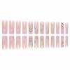 imageBABALAL Long Nails Press on Square Fake Nails Mint Green Summer Glue ons Nails French Tip Luxury Butterfly Flower Charm Design Acrylic Nails 24Pcs Squoval Full Cover Coquette False NailsANc115