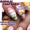 imageBABALAL Press on Nails Long Coffin Fake Nails Yellow Full Cover Acrylic Nails with Bumblebee Flower Designs Stick on Nails Reusable Summer False Nails Supplies Flower Glue on Ballerina Nails for WomenANZ109