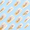 imageBABALAL Press on Nails Long Coffin Fake Nails Yellow Full Cover Acrylic Nails with Bumblebee Flower Designs Stick on Nails Reusable Summer False Nails Supplies Flower Glue on Ballerina Nails for WomenANZ101