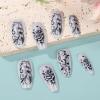 imageBABALAL Press on Nails Long Coffin Fake Nails Yellow Full Cover Acrylic Nails with Bumblebee Flower Designs Stick on Nails Reusable Summer False Nails Supplies Flower Glue on Ballerina Nails for WomenANZ105