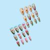 imageBABALAL Press on Nails Long Coffin Fake Nails Yellow Full Cover Acrylic Nails with Bumblebee Flower Designs Stick on Nails Reusable Summer False Nails Supplies Flower Glue on Ballerina Nails for WomenANZ122
