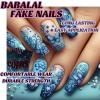 imageBABALAL Press on Nails Long Coffin Fake Nails Yellow Full Cover Acrylic Nails with Bumblebee Flower Designs Stick on Nails Reusable Summer False Nails Supplies Flower Glue on Ballerina Nails for WomenANZ115