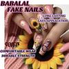 imageBABALAL Press on Nails Long Coffin Fake Nails Yellow Full Cover Acrylic Nails with Bumblebee Flower Designs Stick on Nails Reusable Summer False Nails Supplies Flower Glue on Ballerina Nails for WomenANZ104