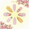 imageBABALAL Press on Nails Long Coffin Fake Nails Yellow Full Cover Acrylic Nails with Bumblebee Flower Designs Stick on Nails Reusable Summer False Nails Supplies Flower Glue on Ballerina Nails for WomenANZ109