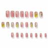 imageBABALAL Press on Nails Long Coffin Fake Nails Yellow Full Cover Acrylic Nails with Bumblebee Flower Designs Stick on Nails Reusable Summer False Nails Supplies Flower Glue on Ballerina Nails for WomenANZ106
