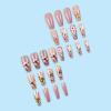 imageBABALAL Press on Nails Long Coffin Fake Nails Yellow Full Cover Acrylic Nails with Bumblebee Flower Designs Stick on Nails Reusable Summer False Nails Supplies Flower Glue on Ballerina Nails for WomenANZ117
