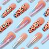 imageBABALAL Press on Nails Long Coffin Fake Nails Yellow Full Cover Acrylic Nails with Bumblebee Flower Designs Stick on Nails Reusable Summer False Nails Supplies Flower Glue on Ballerina Nails for WomenANZ114