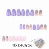 imageBABALAL Press on Nails Long Coffin Fake Nails Yellow Full Cover Acrylic Nails with Bumblebee Flower Designs Stick on Nails Reusable Summer False Nails Supplies Flower Glue on Ballerina Nails for WomenANZ111