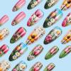 imageBABALAL Press on Nails Long Coffin Fake Nails Yellow Full Cover Acrylic Nails with Bumblebee Flower Designs Stick on Nails Reusable Summer False Nails Supplies Flower Glue on Ballerina Nails for WomenANZ122
