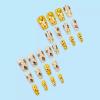 imageBABALAL Press on Nails Long Coffin Fake Nails Yellow Full Cover Acrylic Nails with Bumblebee Flower Designs Stick on Nails Reusable Summer False Nails Supplies Flower Glue on Ballerina Nails for WomenANZ104yellow