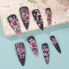 imageBABALAL Press on Nails Long Coffin Fake Nails Yellow Full Cover Acrylic Nails with Bumblebee Flower Designs Stick on Nails Reusable Summer False Nails Supplies Flower Glue on Ballerina Nails for WomenANZ108