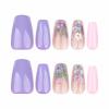 imageBABALAL Press on Nails Long Coffin Fake Nails Yellow Full Cover Acrylic Nails with Bumblebee Flower Designs Stick on Nails Reusable Summer False Nails Supplies Flower Glue on Ballerina Nails for WomenANZ111