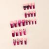 imageBABALAL Press on Nails Long Square Fake Nails Rainbow French Tip Glue on Nails 3D Bear Soft Candy Charm Acrylic Nails Heart False Nails 24Pcs Squoval Cute Summer Manicure Stick on NailsANV14
