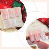 imageBABALAL Press on Nails Long Square Fake Nails Rainbow French Tip Glue on Nails 3D Bear Soft Candy Charm Acrylic Nails Heart False Nails 24Pcs Squoval Cute Summer Manicure Stick on NailsANV16