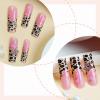 imageBABALAL Press on Nails Long Square Fake Nails Rainbow French Tip Glue on Nails 3D Bear Soft Candy Charm Acrylic Nails Heart False Nails 24Pcs Squoval Cute Summer Manicure Stick on NailsANV09