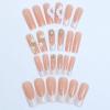 imageBABALAL Press on Nails Long Square Fake Nails Rainbow French Tip Glue on Nails 3D Bear Soft Candy Charm Acrylic Nails Heart False Nails 24Pcs Squoval Cute Summer Manicure Stick on NailsANV20
