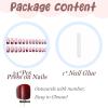imageBABALAL Press on Nails Long Square Fake Nails Rainbow French Tip Glue on Nails 3D Bear Soft Candy Charm Acrylic Nails Heart False Nails 24Pcs Squoval Cute Summer Manicure Stick on NailsANV19
