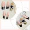 imageBABALAL Press on Nails Long Square Fake Nails Rainbow French Tip Glue on Nails 3D Bear Soft Candy Charm Acrylic Nails Heart False Nails 24Pcs Squoval Cute Summer Manicure Stick on NailsANV07