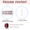 imageBABALAL Press on Nails Long Square Fake Nails Rainbow French Tip Glue on Nails 3D Bear Soft Candy Charm Acrylic Nails Heart False Nails 24Pcs Squoval Cute Summer Manicure Stick on NailsANV05