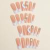 imageBABALAL Press on Nails Long Square Fake Nails Rainbow French Tip Glue on Nails 3D Bear Soft Candy Charm Acrylic Nails Heart False Nails 24Pcs Squoval Cute Summer Manicure Stick on NailsANV20