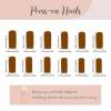imageBABALAL Press on Nails Long Square Fake Nails Rainbow French Tip Glue on Nails 3D Bear Soft Candy Charm Acrylic Nails Heart False Nails 24Pcs Squoval Cute Summer Manicure Stick on NailsANV12
