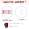 imageBABALAL Press on Nails Long Square Fake Nails Rainbow French Tip Glue on Nails 3D Bear Soft Candy Charm Acrylic Nails Heart False Nails 24Pcs Squoval Cute Summer Manicure Stick on NailsANV23