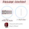 imageBABALAL Press on Nails Long Square Fake Nails Rainbow French Tip Glue on Nails 3D Bear Soft Candy Charm Acrylic Nails Heart False Nails 24Pcs Squoval Cute Summer Manicure Stick on NailsANV07