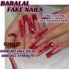imageBABALAL Press on Nails Long Square Fake Nails Rainbow French Tip Glue on Nails 3D Bear Soft Candy Charm Acrylic Nails Heart False Nails 24Pcs Squoval Cute Summer Manicure Stick on NailsANV23