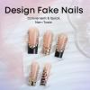 imageBABALAL Press on Nails Long Square Fake Nails Rainbow French Tip Glue on Nails 3D Bear Soft Candy Charm Acrylic Nails Heart False Nails 24Pcs Squoval Cute Summer Manicure Stick on NailsANV10