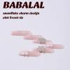 imageBABALAL Press on Nails Long Square Fake Nails Rainbow French Tip Glue on Nails 3D Bear Soft Candy Charm Acrylic Nails Heart False Nails 24Pcs Squoval Cute Summer Manicure Stick on NailsANV18