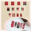 imageBABALAL Press on Nails Long Square Fake Nails Rainbow French Tip Glue on Nails 3D Bear Soft Candy Charm Acrylic Nails Heart False Nails 24Pcs Squoval Cute Summer Manicure Stick on NailsANV02