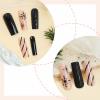 imageBABALAL Press on Nails Long Square Fake Nails Rainbow French Tip Glue on Nails 3D Bear Soft Candy Charm Acrylic Nails Heart False Nails 24Pcs Squoval Cute Summer Manicure Stick on NailsANV12