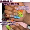 imageBABALAL Press on Nails Long Square Fake Nails Rainbow French Tip Glue on Nails 3D Bear Soft Candy Charm Acrylic Nails Heart False Nails 24Pcs Squoval Cute Summer Manicure Stick on NailsANV21