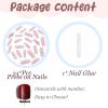 imageBABALAL Press on Nails Long Square Fake Nails Rainbow French Tip Glue on Nails 3D Bear Soft Candy Charm Acrylic Nails Heart False Nails 24Pcs Squoval Cute Summer Manicure Stick on NailsANV18