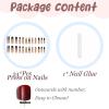 imageBABALAL Press on Nails Long Square Fake Nails Rainbow French Tip Glue on Nails 3D Bear Soft Candy Charm Acrylic Nails Heart False Nails 24Pcs Squoval Cute Summer Manicure Stick on NailsANV03