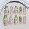 imageBABALAL Press on Nails Long Square Fake Nails Rainbow French Tip Glue on Nails 3D Bear Soft Candy Charm Acrylic Nails Heart False Nails 24Pcs Squoval Cute Summer Manicure Stick on NailsANV11