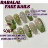 imageBABALAL Press on Nails Long Square Fake Nails Rainbow French Tip Glue on Nails 3D Bear Soft Candy Charm Acrylic Nails Heart False Nails 24Pcs Squoval Cute Summer Manicure Stick on NailsANV11