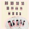 imageBABALAL Press on Nails Long Square Fake Nails Rainbow French Tip Glue on Nails 3D Bear Soft Candy Charm Acrylic Nails Heart False Nails 24Pcs Squoval Cute Summer Manicure Stick on NailsANV24