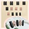 imageBABALAL Press on Nails Long Square Fake Nails Rainbow French Tip Glue on Nails 3D Bear Soft Candy Charm Acrylic Nails Heart False Nails 24Pcs Squoval Cute Summer Manicure Stick on NailsANV12