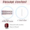 imageBABALAL Press on Nails Long Square Fake Nails Rainbow French Tip Glue on Nails 3D Bear Soft Candy Charm Acrylic Nails Heart False Nails 24Pcs Squoval Cute Summer Manicure Stick on NailsANV24