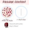 imageBABALAL Press on Nails Long Square Fake Nails Rainbow French Tip Glue on Nails 3D Bear Soft Candy Charm Acrylic Nails Heart False Nails 24Pcs Squoval Cute Summer Manicure Stick on NailsANV14
