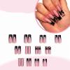 imageBABALAL Press on Nails Long Square Fake Nails Rainbow French Tip Glue on Nails 3D Bear Soft Candy Charm Acrylic Nails Heart False Nails 24Pcs Squoval Cute Summer Manicure Stick on NailsANV05