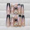imageBABALAL Press on Nails Long Square Fake Nails Rainbow French Tip Glue on Nails 3D Bear Soft Candy Charm Acrylic Nails Heart False Nails 24Pcs Squoval Cute Summer Manicure Stick on NailsANV03