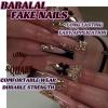 imageBABALAL Press on Nails Long Square Fake Nails Rainbow French Tip Glue on Nails 3D Bear Soft Candy Charm Acrylic Nails Heart False Nails 24Pcs Squoval Cute Summer Manicure Stick on NailsANV03