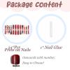 imageBABALAL Press on Nails Long Square Fake Nails Rainbow French Tip Glue on Nails 3D Bear Soft Candy Charm Acrylic Nails Heart False Nails 24Pcs Squoval Cute Summer Manicure Stick on NailsANV02