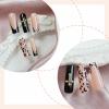 imageBABALAL Press on Nails Long Square Fake Nails Rainbow French Tip Glue on Nails 3D Bear Soft Candy Charm Acrylic Nails Heart False Nails 24Pcs Squoval Cute Summer Manicure Stick on NailsANV15