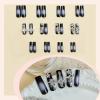 imageBABALAL Press on Nails Long Square Fake Nails Rainbow French Tip Glue on Nails 3D Bear Soft Candy Charm Acrylic Nails Heart False Nails 24Pcs Squoval Cute Summer Manicure Stick on NailsANV06